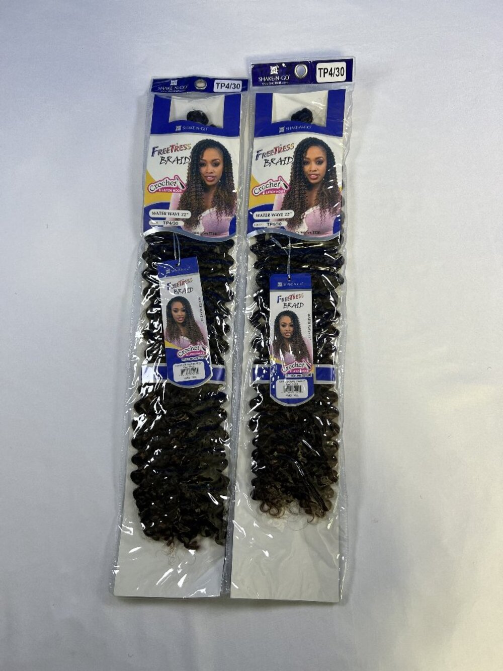 Set of 2 FreeTress Braid Water Wave 22" in color TP4/30